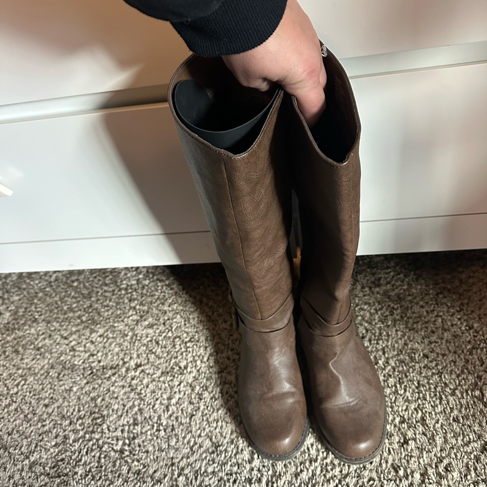 Brown Knee-High Boots